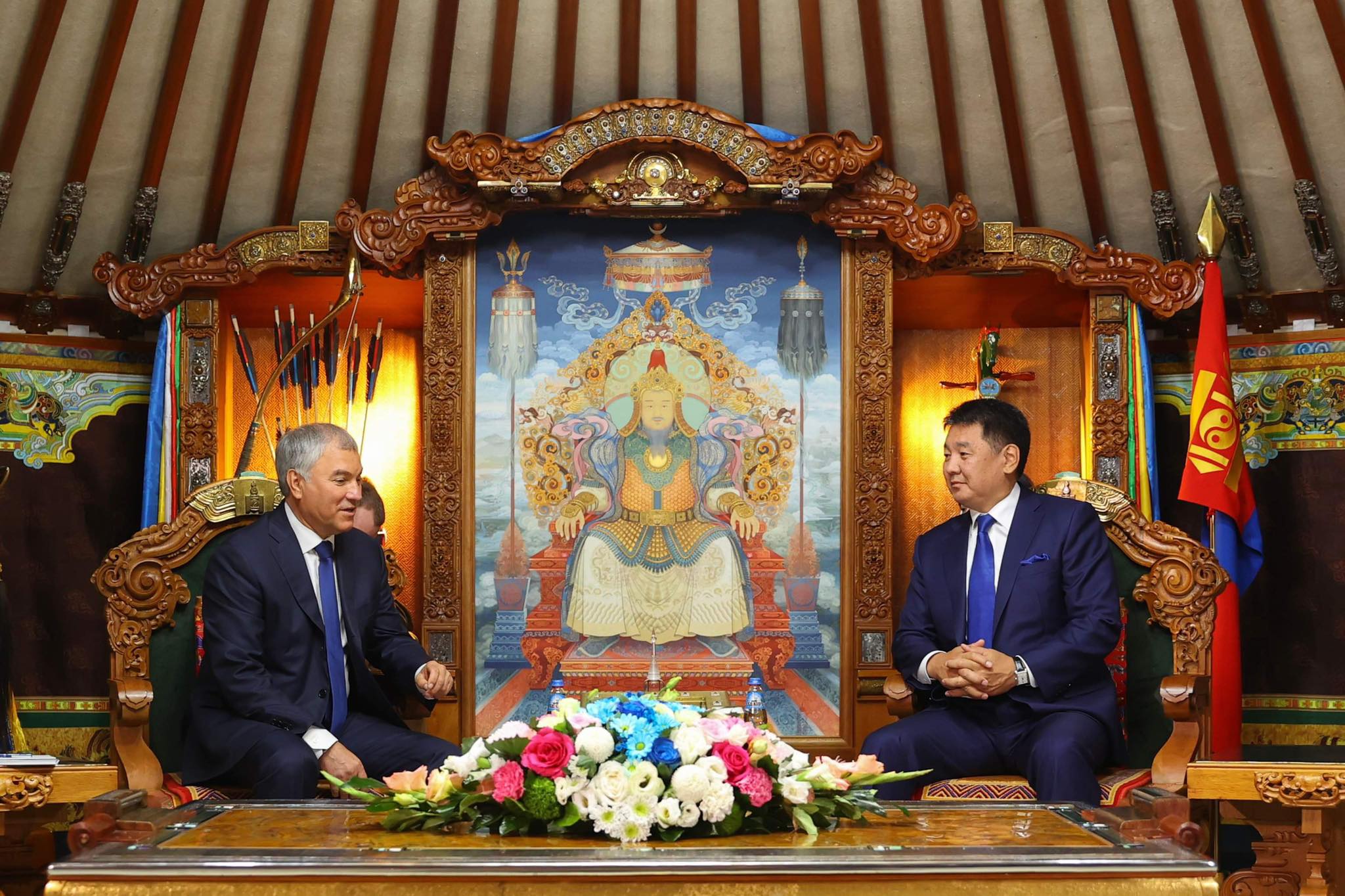 Монгол Улсын Ерөнхийлөгч У.Хүрэлсүхэд ОХУ-ын Төрийн Думын дарга бараалхав