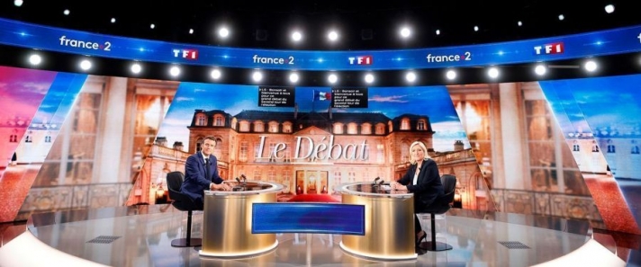 Макрон vs Ле Пен: Шийдвэрлэх тулааны өмнөх эхний бөгөөд эцсийн мэтгэлцээн