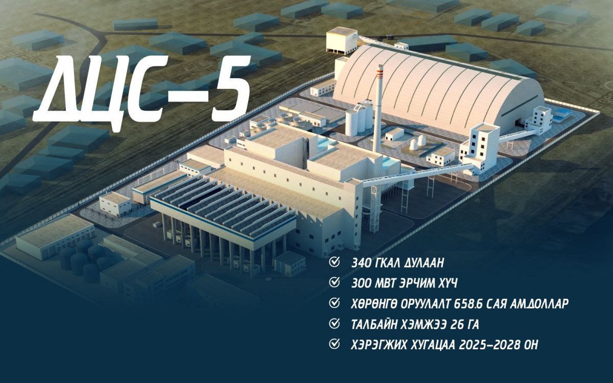 Томруулж харах Дулааны тавдугаар цахилгаан станцыг 2028 онд ашиглалтад оруулна